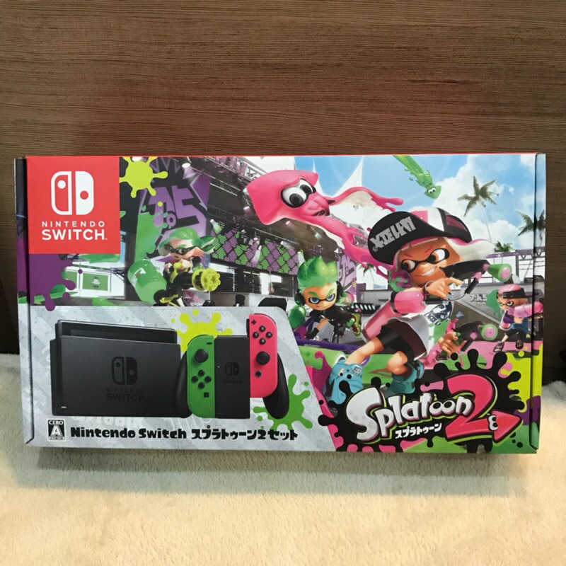 《現貨》任天堂 Nintendo Switch Slaptoon2 漆彈大作戰2 綠粉手把 同捆機含遊戲  純日版