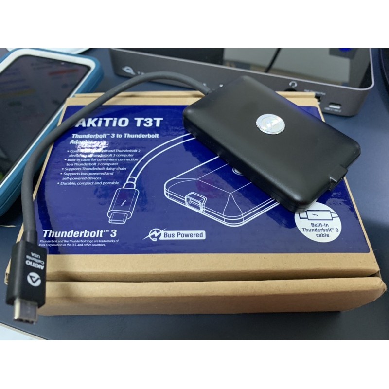 AkiTio T3T 艾客優品 Thunderbolt 2 to Thunderbolt 3 雷霆3轉接器/雷電3轉接器