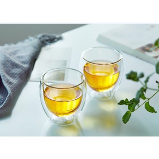 🌟現貨附發票🌟 玻潤雙層杯250ml 一入 茶杯 咖啡杯 雙層玻璃杯 雙層耐熱玻璃杯 雙層杯 水杯 隔熱杯