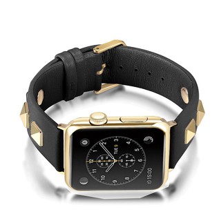 apple watch6表帶iwatch4/5/6代蘋果手錶表帶牛皮44/40mm iphone series6真皮表帶