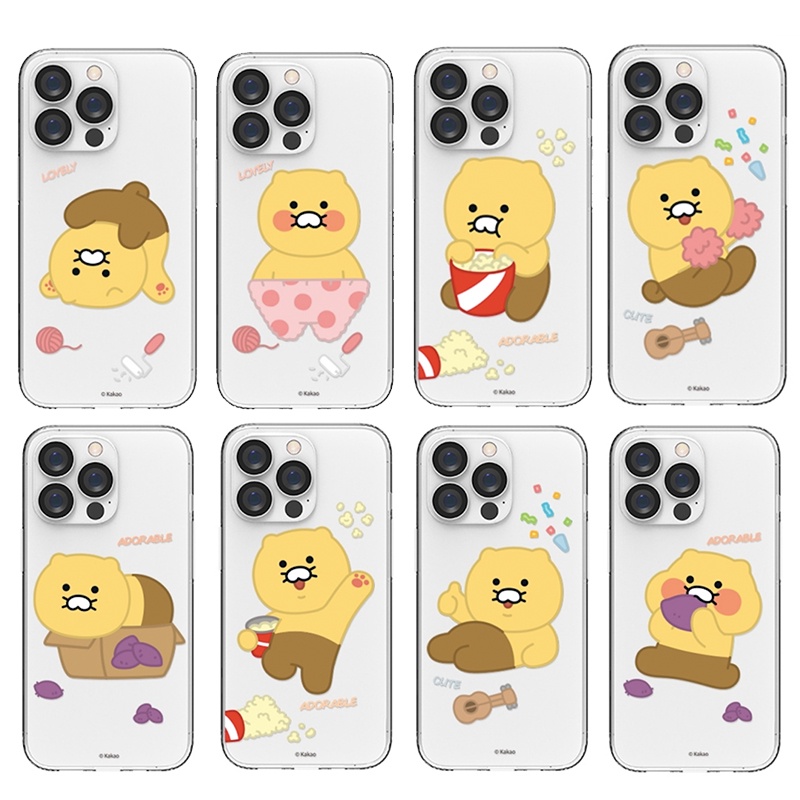 韓國 Kakao Friends 春植 蘋果 iPhone 15 14 13 12 Pro MAX 透明手機殼 保護套