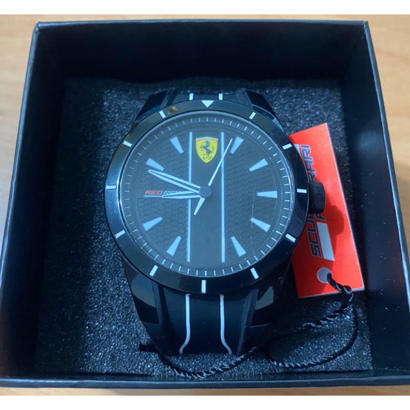 🔥《保證正品》Ferrari 法拉利 歐美時尚潮流 黑白線條 賽車風格 運動風格 石英防水30米手錶腕錶