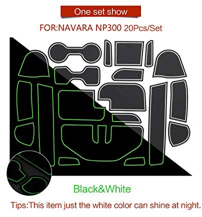 NISSAN 日產 Navara NP300 D23 2015-2020 橡膠杯墊的防滑門門槽墊中控台襯墊水杯墊