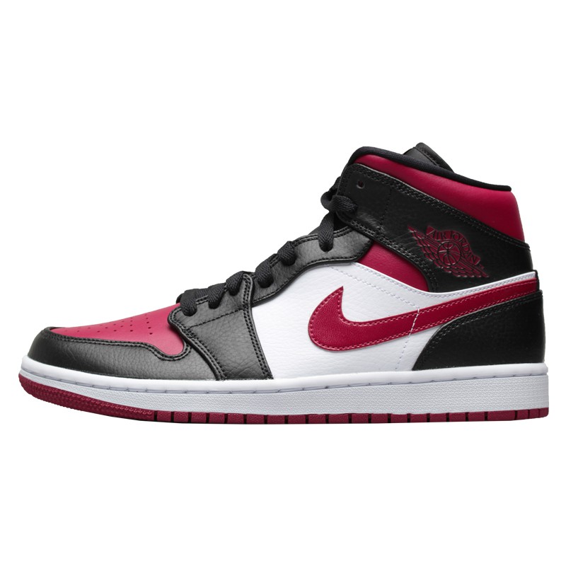 jordan aj 1 mid red and black