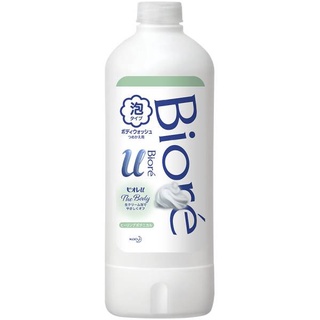(日本進口) Biore 高彈潤沐浴慕絲 補充瓶 自然草本香 450ml補充瓶