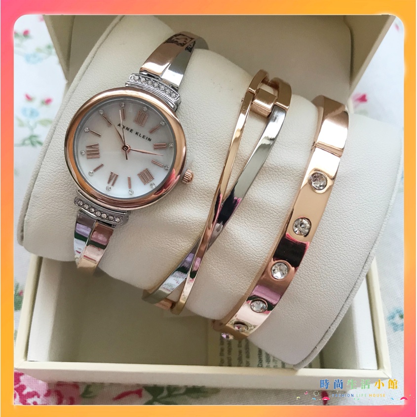 【現貨在台】美國代購🇺🇸 Anne Klein 手錶套裝組 施華洛世奇水晶 手錶 手環 手鏈 女生手錶 生日禮物