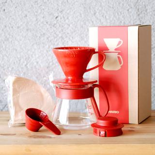 D.M Taste caf'e -【原廠正品附發票】 HARIO VDS-3012 R V60陶瓷圓錐咖啡濾杯組/手沖