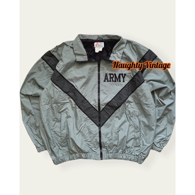 古著 美軍公發 訓練衣 反光 防風夾克 風衣外套 U.S. ARMY IPFU Vintage Track Jacket