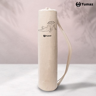 Tumaz月熊/瑜珈墊背袋 帆布/軟木 瑜珈墊背袋 收納袋 背袋 (TPE、NR瑜珈墊適用) 免運台灣現貨