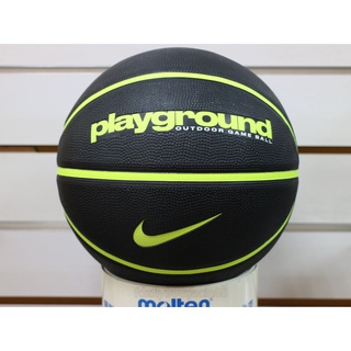 (布丁體育)公司貨附發票 NIKE PLAYGROUND 8P 單色 籃球 室外專用球 黑色 標準7號尺寸 女生6號尺寸
