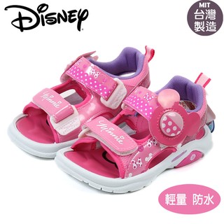 童鞋/迪士尼米妮造型可調整電燈涼鞋(345227)桃15-19號