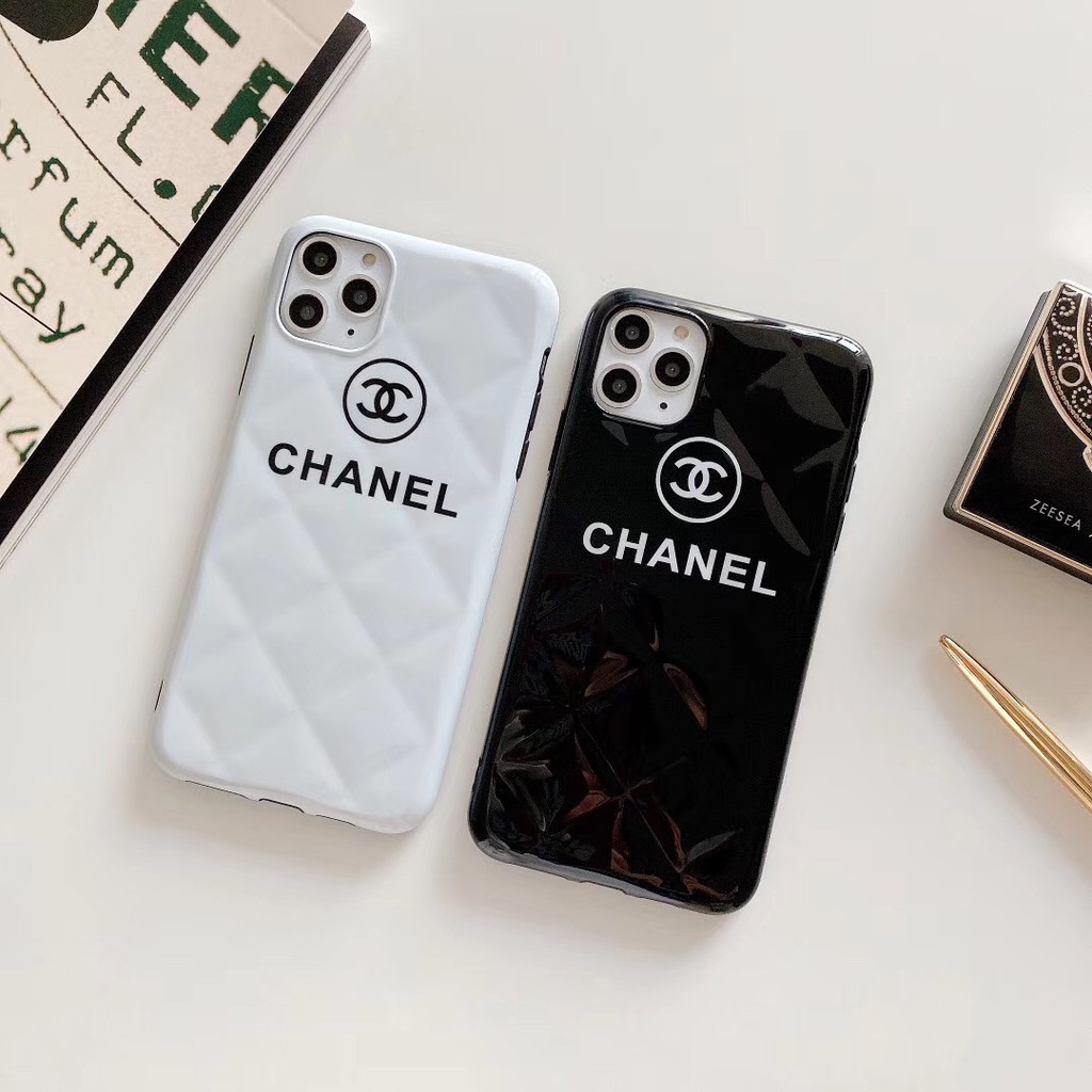 大牌chanel香奈兒小香風iphone11 Pro Max Xs Xr I7p I8 手機殼創意菱格紋全包殼 蝦皮購物