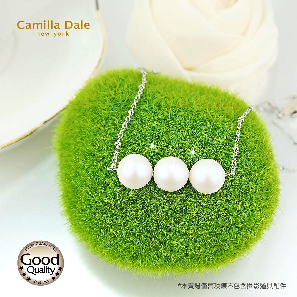 CamillaDale雪之戀水晶珍珠項鍊 飾有施華洛世奇珍珠#5810(969)