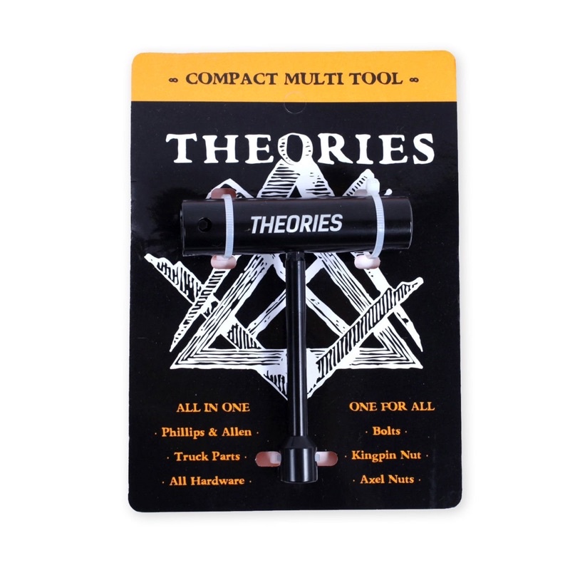 THEORIES - Compact Multi Tool 黑色 T把 滑板 工具 可拆式 磁吸式 可收納 現貨販售