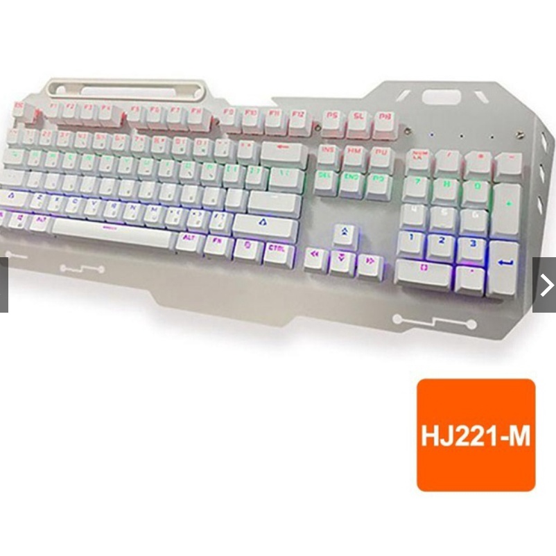 二手 宏晉 HJ221-M 鐵甲武士全機械式電競鍵盤 茶軸 遊戲鍵盤 RGB