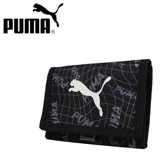 【小鯨魚包包館】PUMA 3卡零錢袋 三折式 短夾 錢包 07729905 黑色