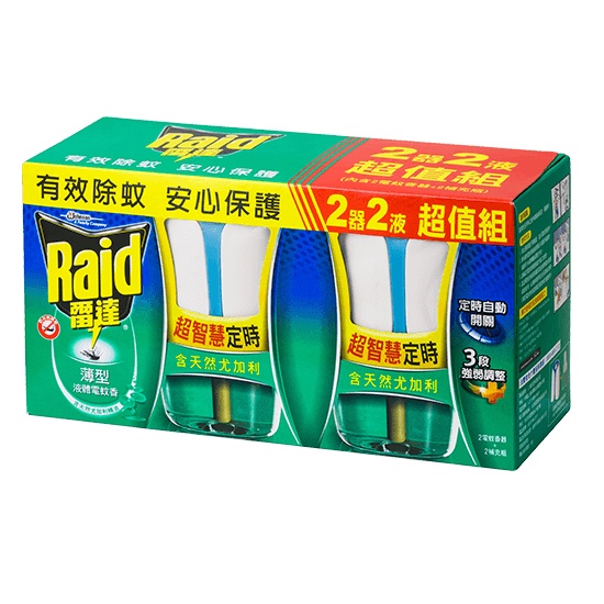 Raid雷達智慧型液體電蚊香(2器2液超值組)尤加利精油 41ml毫升 x 2【家樂福】
