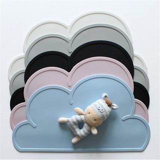 Baby Outdoor Gear INS 北歐兒童雲朵矽膠餐墊/簡約移動餐盤/寶寶用餐吸盤/桌餐墊/防汙墊