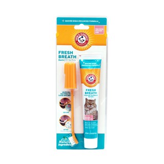 ARM & HAMMER 鐵鎚牌 貓用3合1潔牙套組 (全效) 寵物 貓咪 口腔護理 牙刷+牙膏 美白 抗敏感