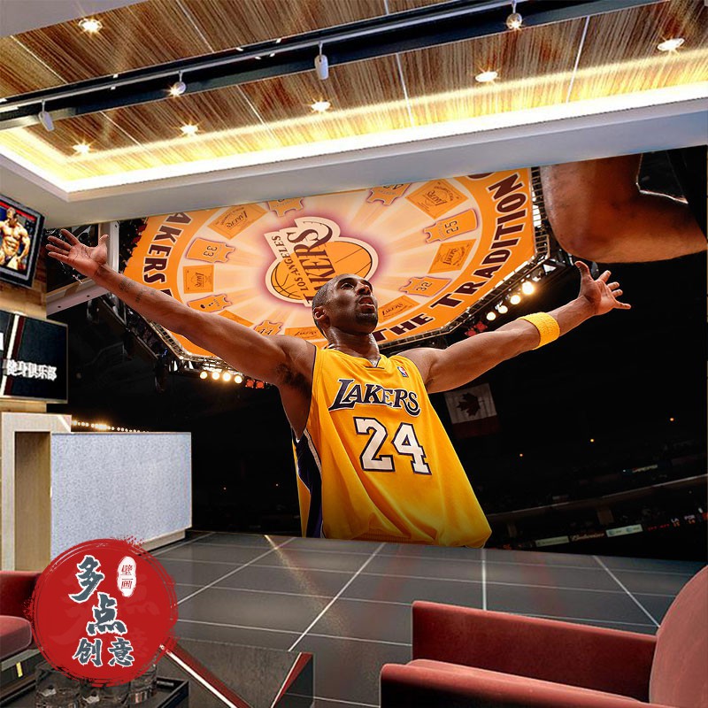 Nba壁紙 創意籃球懷念辦壁紙牆紙裝飾火爆促銷籃球館海報nba球星科比壁紙喬丹庫里詹姆斯墻紙壁畫背景墻布 蝦皮購物