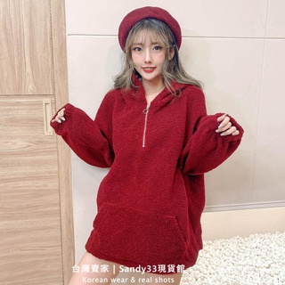 QQ毛拉練連帽T【A-895】秋冬新款韓系INS可愛連帽上衣 長袖上衣 保暖上衣 長袖帽T 女生帽T 33現貨館