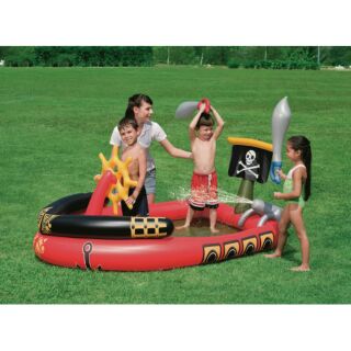 正品 Bestway 海盜船 兒童 洗澡玩具 充氣泳池 游泳池 戲水池 釣魚池 多功能 沙池 充氣泵 修補包 泳池