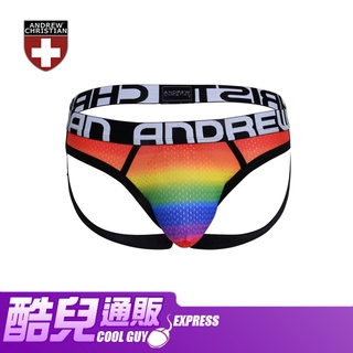 美國 ANDREW CHRISTIAN 赤裸囊袋彩虹驕傲低腰後空褲 PRIDE MESH BRIEF JOCK WITH