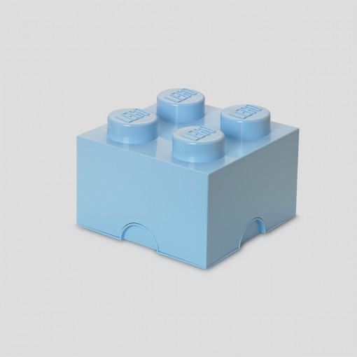 丹麥LEGO 放大版樂高收納箱4凸 (天空藍)