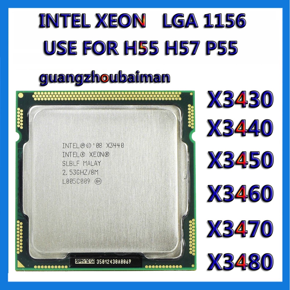 英特爾 Intel Xeon cpu X3430 X3440 X3450 X3460 X3470 四核 cpu 處理器