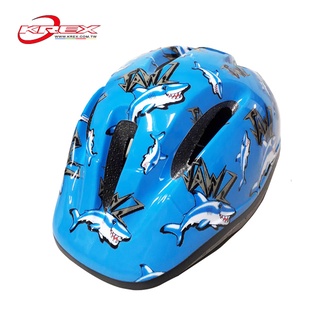 【KREX】CS-2700 兒童自行車安全帽(藍色鯊魚)
