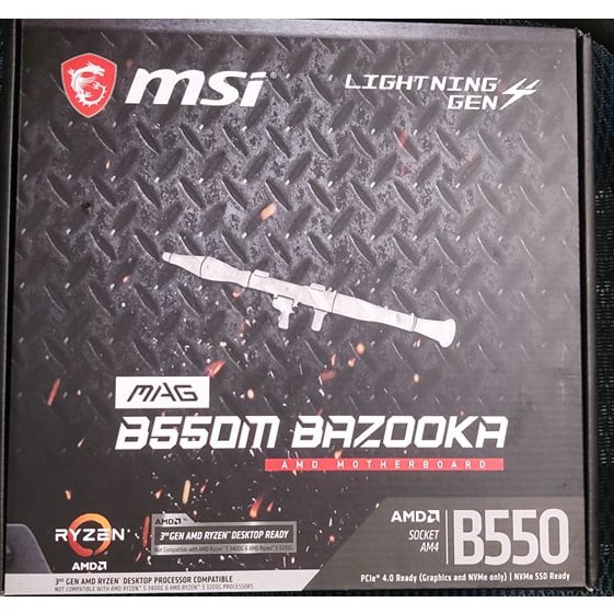 微星 MAG B550M BAZOOKA 主機板 全新 未拆 B550 X570 AMD AM4 免運費