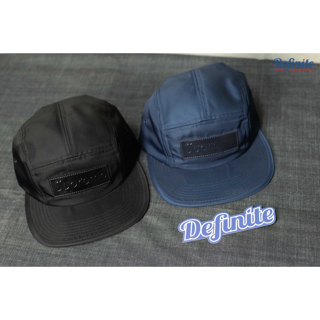 supreme patent leather patch camp cap