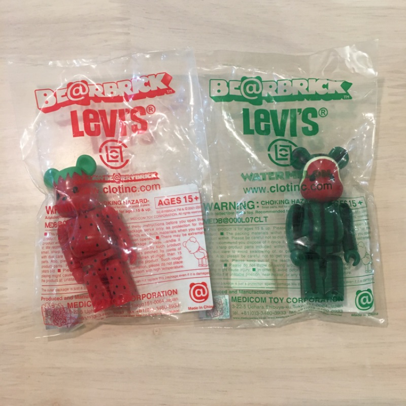 【MEDICOM TOY】BE@RBRICK LEVI'S CLOT 100%【西瓜 草莓】