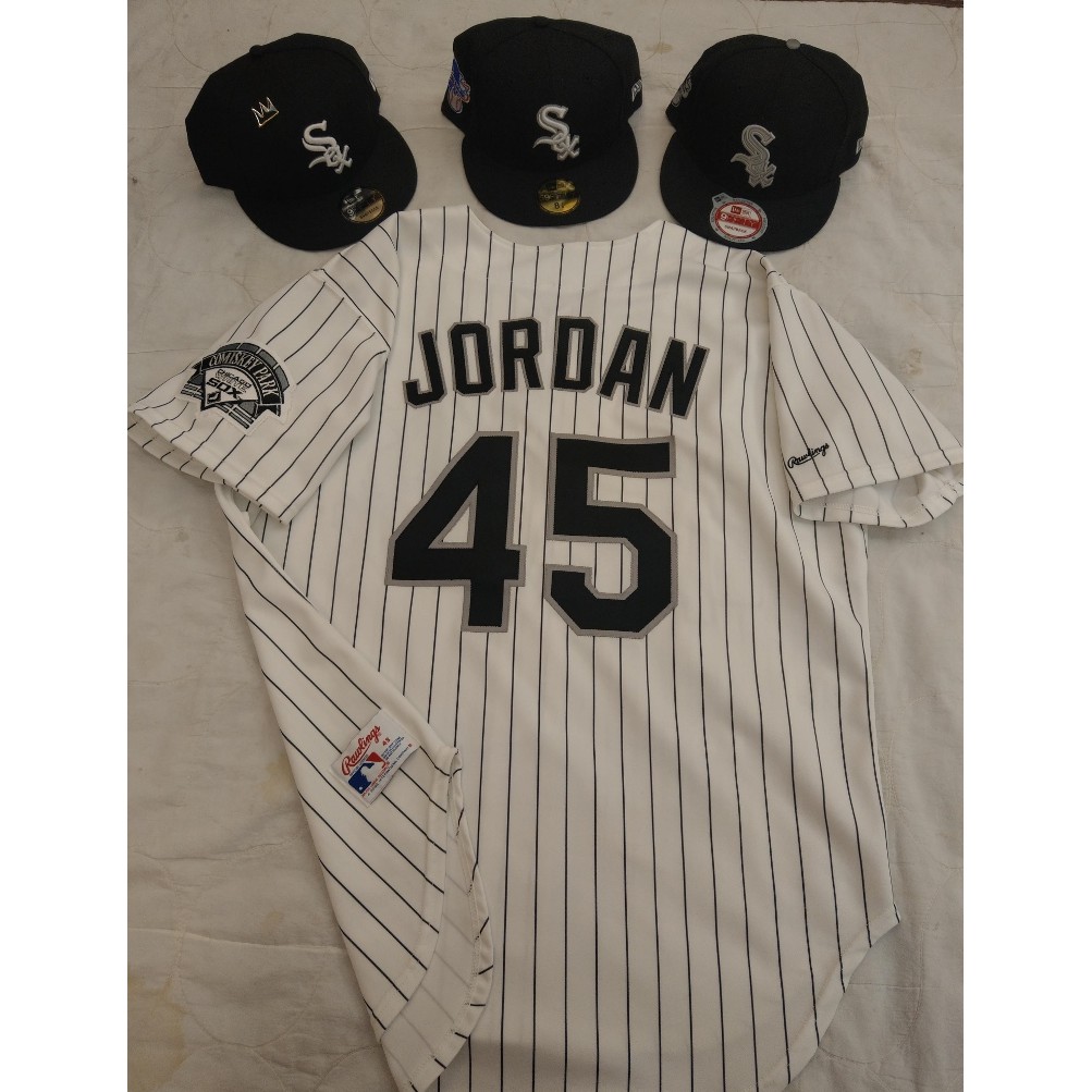 現貨 48  MLB White sox Rawlings Jordan 白襪隊 球員版 條紋 球衣 Authentic
