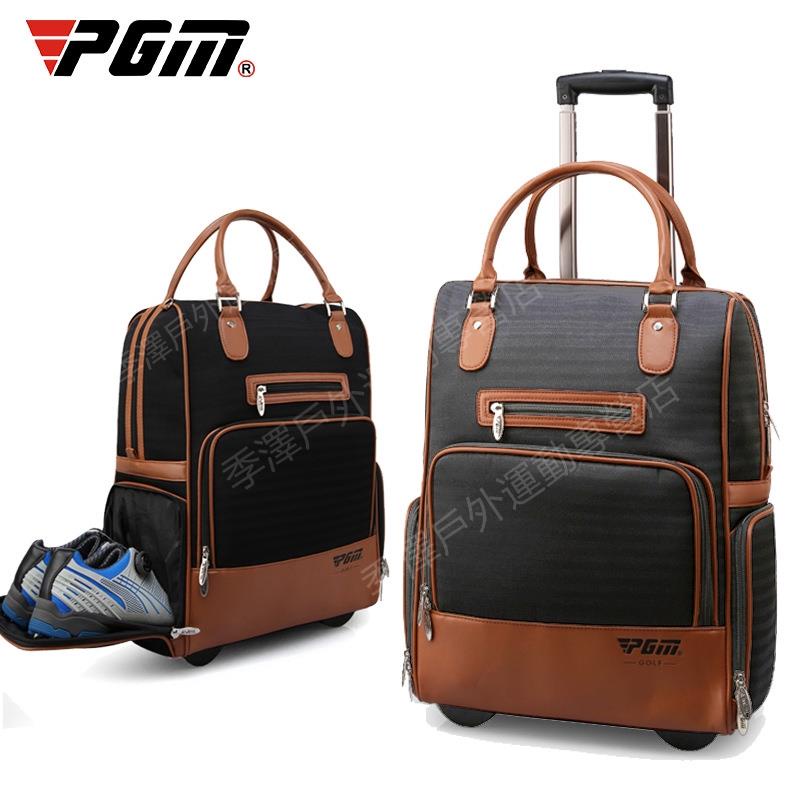 免運特賣 品質精選PGM高爾夫衣物包 男士大容量行李袋 拉桿滑輪衣物包拉桿包運動儲物包