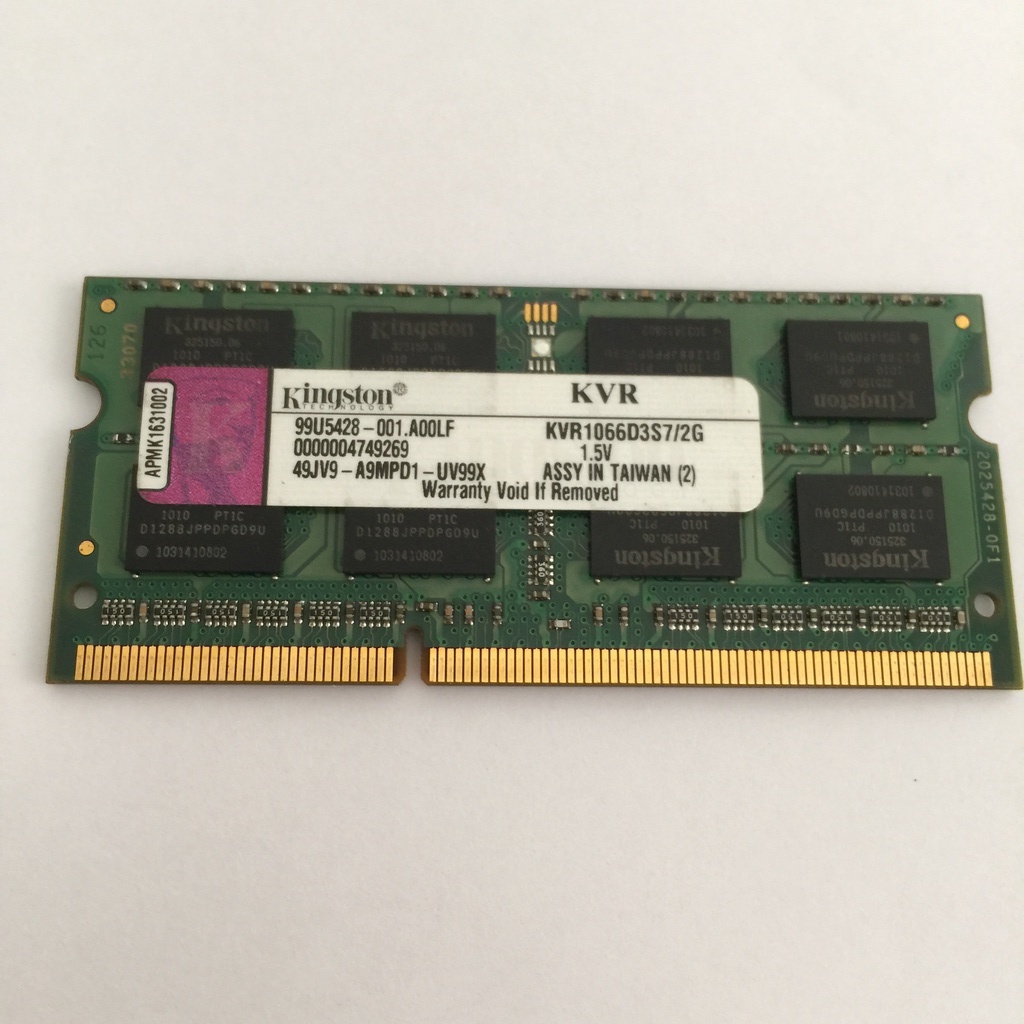 金士頓 爾必達 DDR3 1066MHz 2GB RAM 雙面顆粒 筆電 記憶體 雙通道 kingston elpida