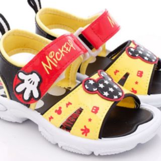 台灣製 迪士尼童鞋 米奇 米老鼠 涼鞋 童鞋 魔鬼氈鞋帶