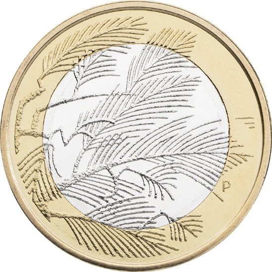 2014 芬蘭 芬蘭自然系列 5歐元收藏紀念幣 荒野