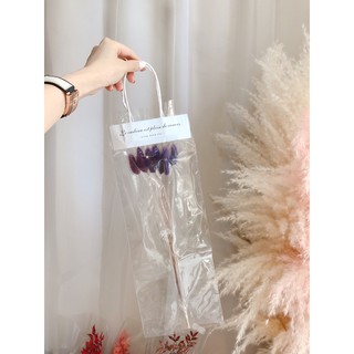 現貨 時尚韓式透明花袋 網紅花袋 鮮花花袋 單隻花束 透明禮品提袋 蝦皮購物