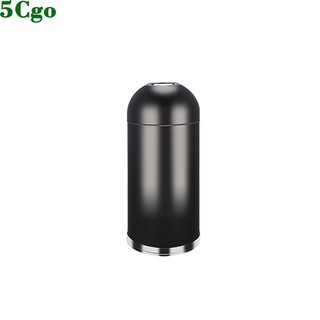 5Cgo【鴿樓】含稅不鏽鋼垃圾桶圓形金屬無蓋商用大容量大號酒店大堂醫院垃圾分類設計師專用 t618644201367