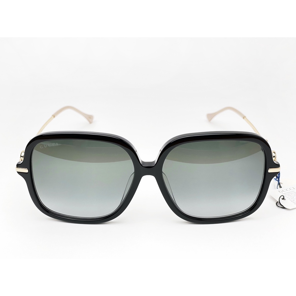 【台灣冠昌代理公司貨】古馳 Gucci GG0884SA 001 義大利製墨鏡 黑色方框金屬鏡腳 太陽眼鏡