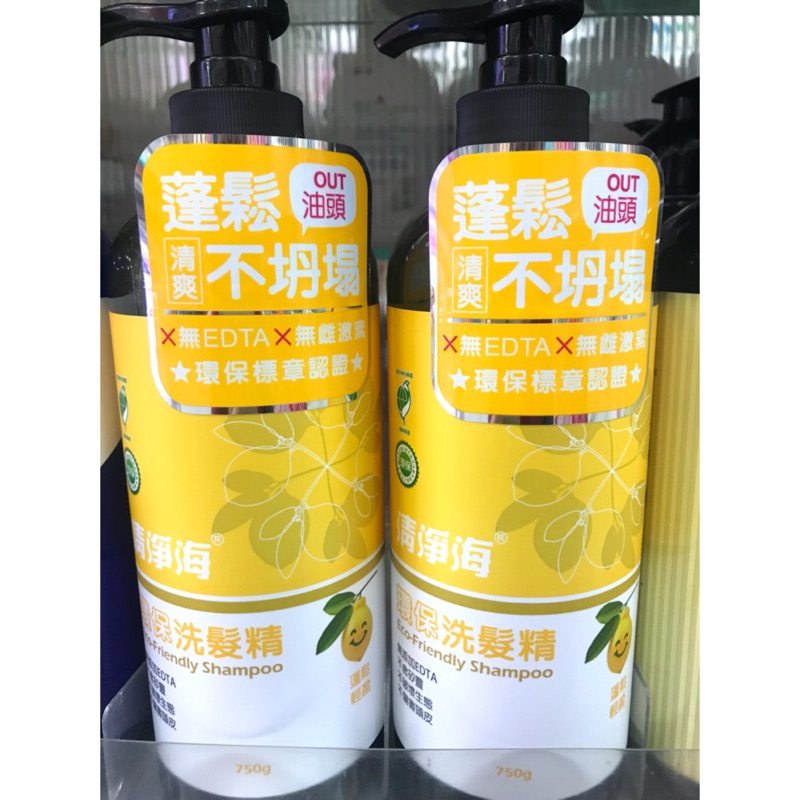 促銷中🔥2瓶168元⚠️清淨海 環保洗髮精 沐浴乳 750g/瓶 🍋檸檬飄香