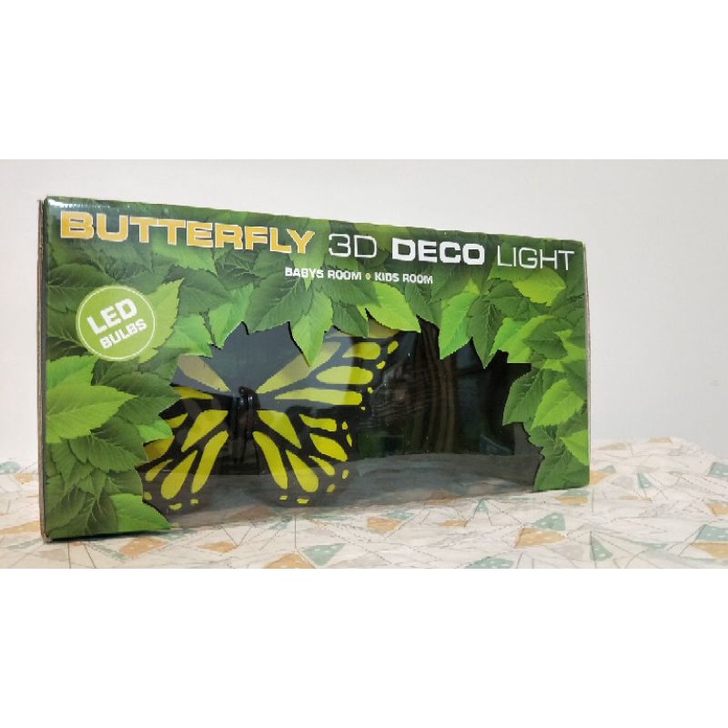 🚩【全新】【居家生活】3D DECO LIGHT 蝴蝶LED燈 創意壁燈 嬰兒房 兒童房 昆蟲夜燈 居家裝飾 家飾