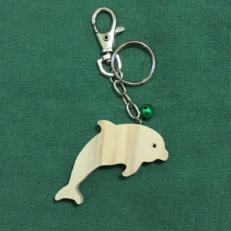 鑰匙圈 海豚 木製品