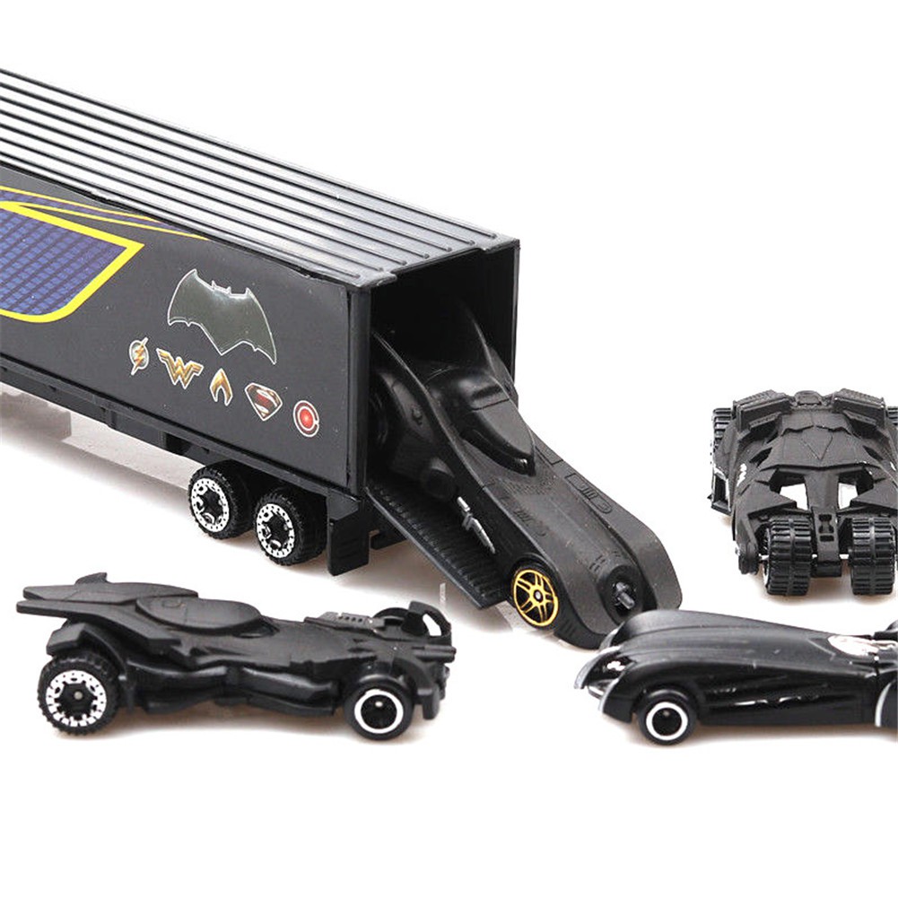 米樂 -7PCS蝙蝠俠蝙蝠車和卡車汽車模型玩具車兒童禮品