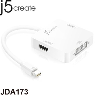【3CTOWN】含稅附發票 j5create JDA173 Mini DP to HDMI+DP+DVI 三合一轉接器