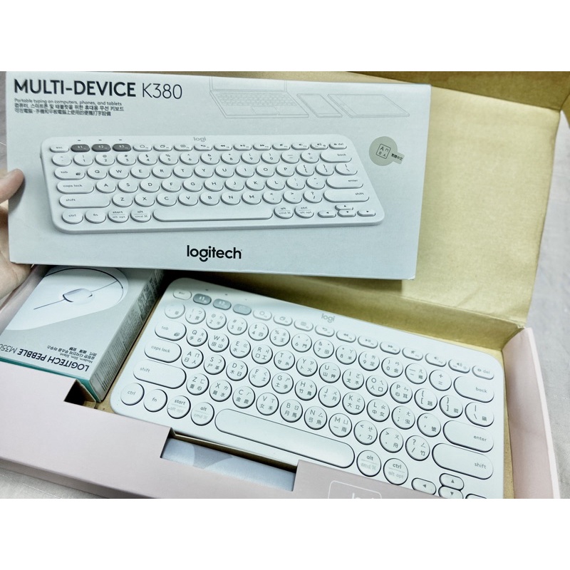 Logitech 羅技 K380+PEBBLE M350 藍芽無線鍵盤滑鼠組