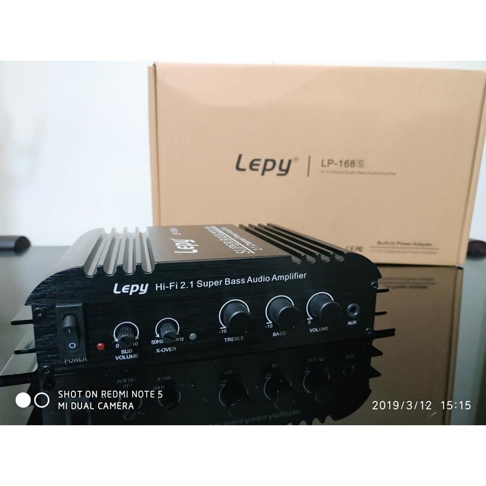 LEPY 高品質 重低音 HIFI デジタルアンプ オーディオアンプ 2×40Wのメイン出力 電源付き LP-168S 美しい