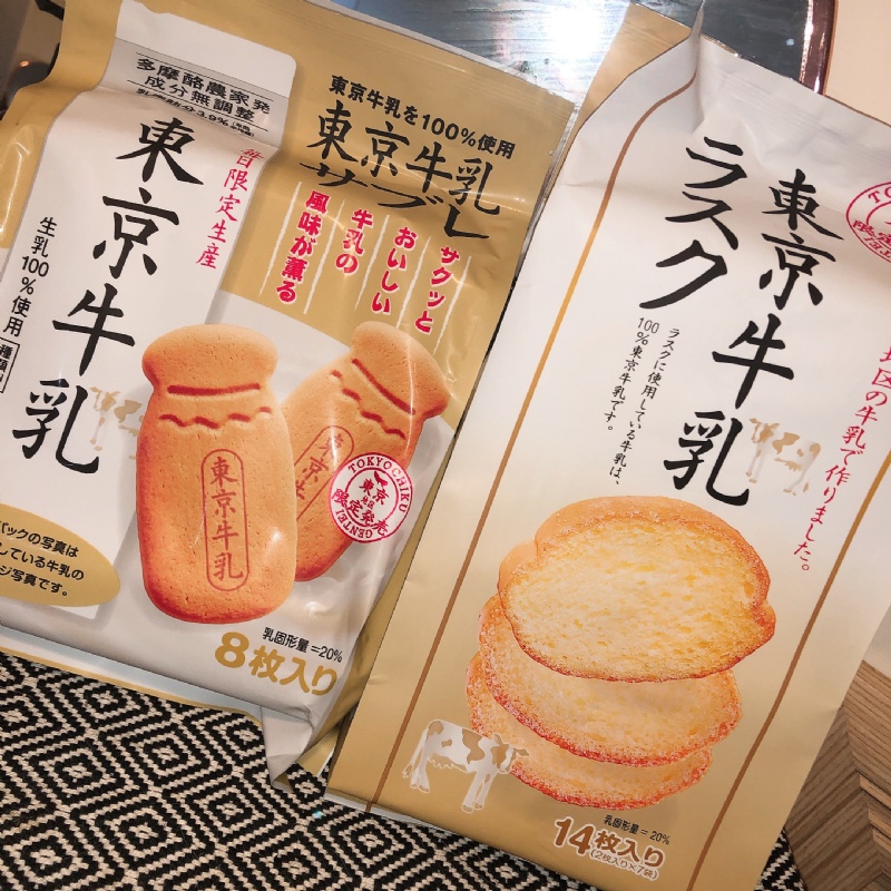 東京限定 現貨不用等東京牛乳餅乾兩款焦糖牛奶餅乾 砂糖法國脆片 蝦皮購物
