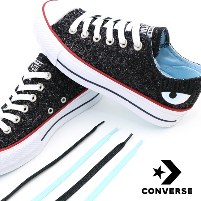 Converse X Chiara Ferragani 聯名女子厚底休閒鞋 刺繡大眼睛標誌 NO.563834C